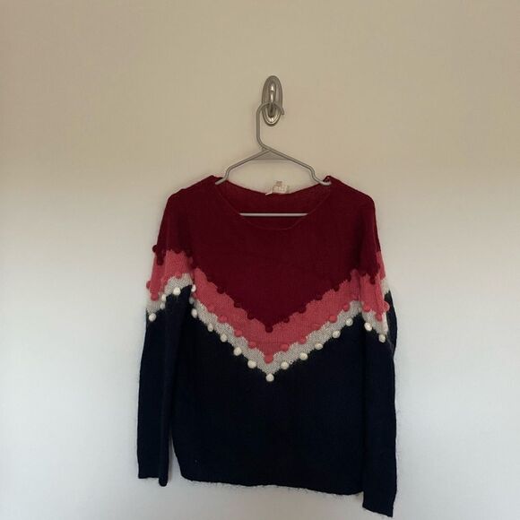 Sezane Elie Pom Pom Knit Jumper Size Small - Picture 3 of 9